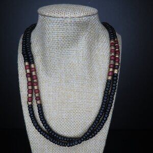 Black Beaded Necklace